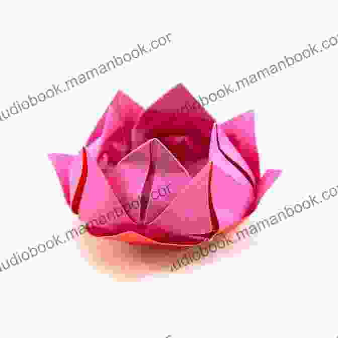 A Photograph Of An Origami Lotus Flower Crafted By Sok Song, Showcasing The Intricate Layering And Symmetrical Beauty Of The Flower Origami Chic Sok Song