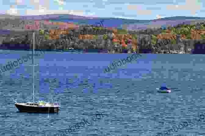 A Sailboat Sails Past Vibrant Fall Foliage On Lake Ontario, With The Thousand Islands In The Background. The Sail (Great Lakes Saga 2)