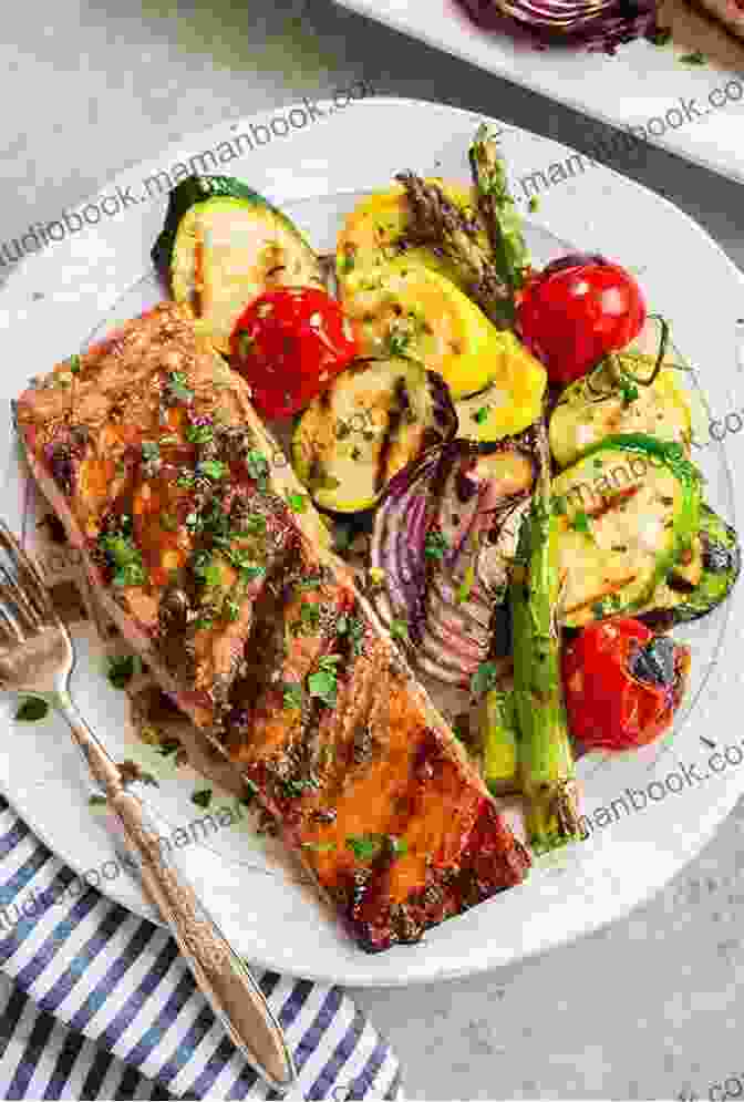 A Salmon Fillet With Roasted Vegetables On A Plate Twelve Recipes Cal Peternell