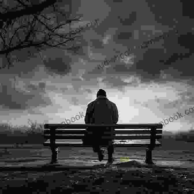 A Solitary Figure Sits On A Park Bench, Lost In Contemplation. The Aging: A Novel Jack Hunt