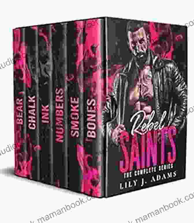 Rebel Saints Motorcycle Club Romance Novels Stacked On Top Of Each Other Rebel Saints MC Romance (The Complete Box Set Collection 1 6)
